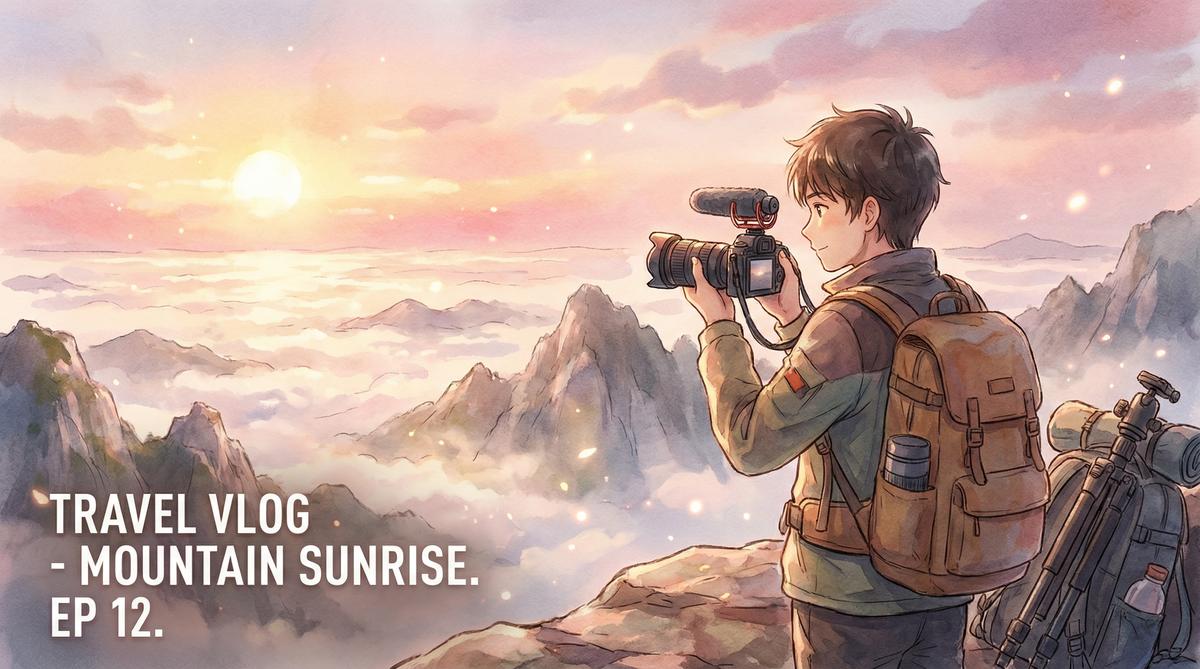 糖心vlog旅行视频分享山顶日出